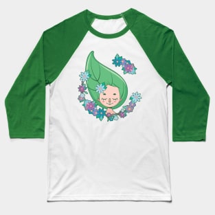 Stylized girl depicting the earth element Baseball T-Shirt